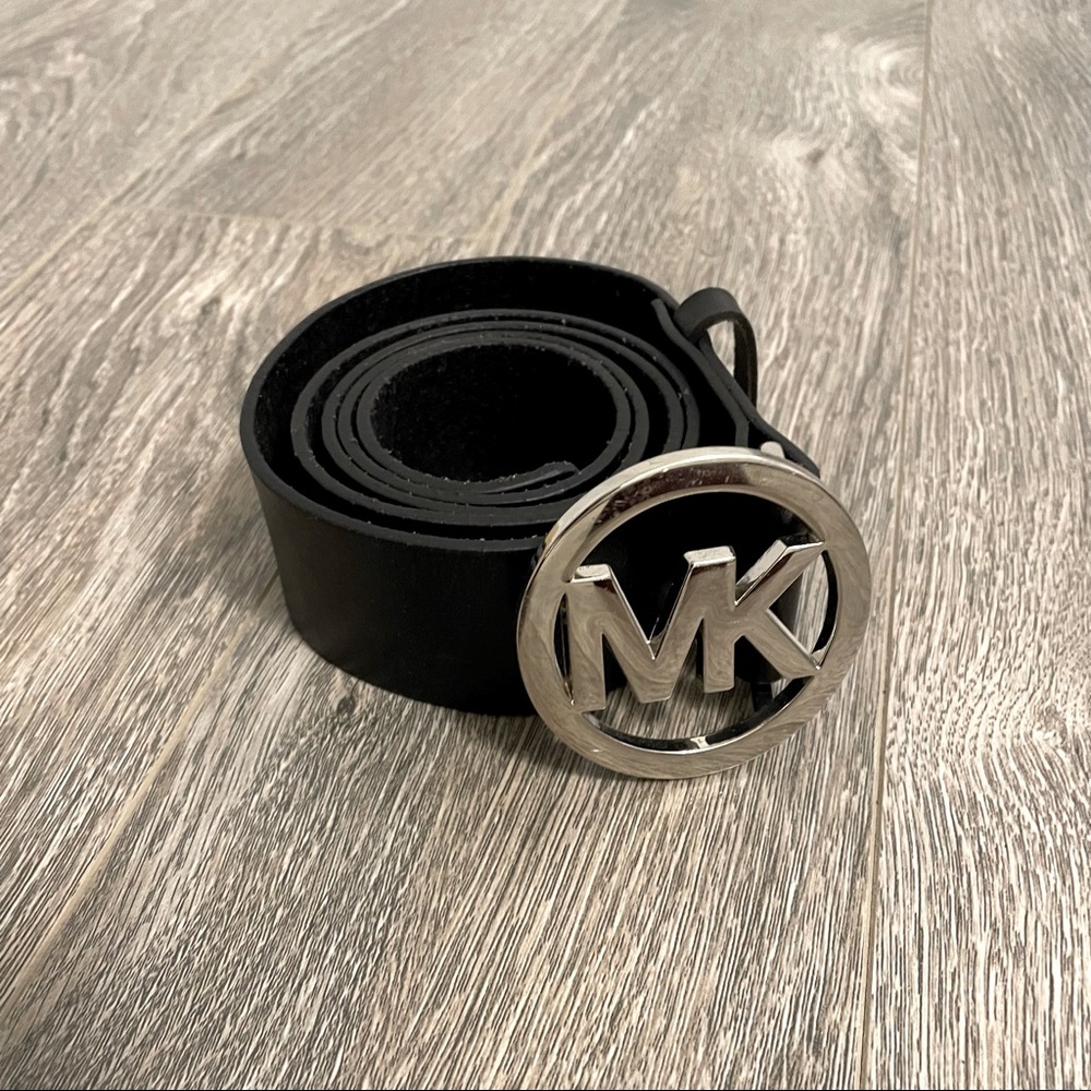 Two MK leather belts